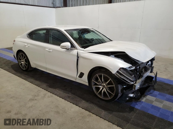 2023 Genesis G70 2.0T with VIN KMTG34TA2PU127340, listed as a Copart auction lot 75685363 with 8,201 mi miles and Non Repairable. Bid and sale history available at DreamBid. Image 4.