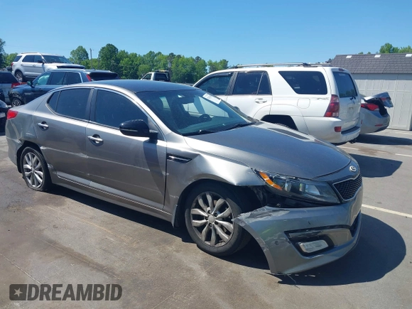 2015 Kia Optima LX z VIN 5XXGM4A7XFG508280, wystawiony jako IAAI lot #42116240 z przebiegiem 221 269 mil mil oraz . Historia ofert i sprzedaży dostępna na DreamBid. Obrazek 1.
