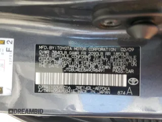 2010 Toyota Corolla with VIN JTDBU4EE8A9098491, listed as a Copart auction lot 60307635 with 425,918 mi miles and Salvage title. Bid and sale history available at DreamBid. Image 12.
