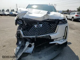 2021 Cadillac Escalade Premium Luxury with VIN 1GYS4BKL4MR215800, listed as a Copart auction lot 71655614 with 42,844 mi miles and Salvage Title. Bid and sale history available at carsss.com. Image 5.