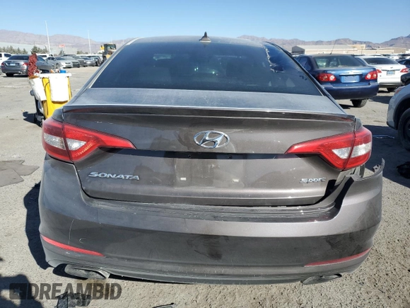 2017 Hyundai Sonata Sport with VIN 5NPE34AF6HH543634, listed as a Copart auction lot 44076185 with 110,695 mi miles and Salvage Title. Bid and sale history available at carsss.com. Image 6.