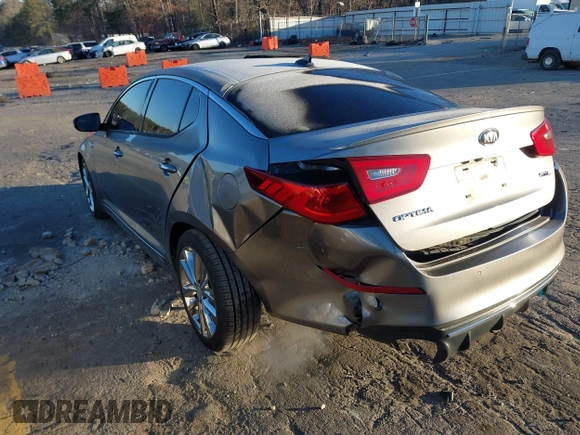 2014 Kia Optima SX Turbo with VIN 5XXGR4A62EG272392, listed as a IAAI auction lot 41236920 with 189,504 mi miles and . Bid and sale history available at DreamBid. Image 3.