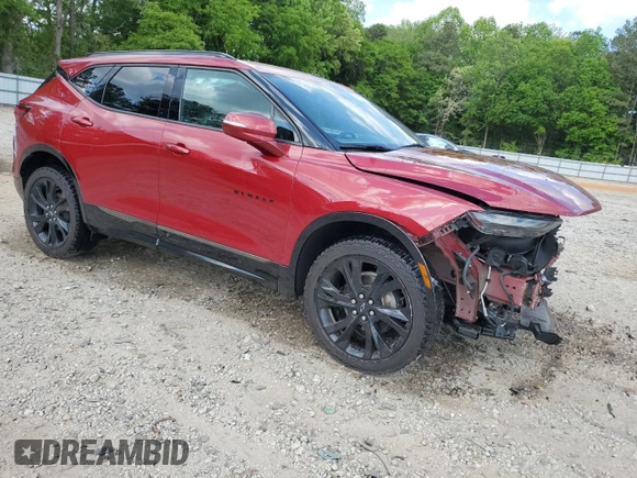 2020 Chevrolet Blazer RS z VIN 3GNKBERS7LS571641, wystawiony jako Copart lot #53965275 z przebiegiem 96 540 mil mil oraz Szkoda całkowita • Salvage title. Historia ofert i sprzedaży dostępna na DreamBid. Obrazek 4.