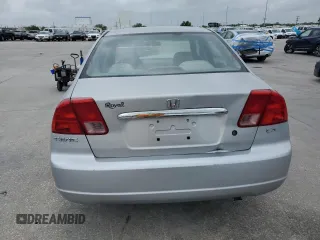 2001 Honda Civic LX with VIN JHMES16551S008527, listed as a Copart auction lot 51445275 with 0 mi miles and Salvage Title. Bid and sale history available at carsss.com. Image 6.