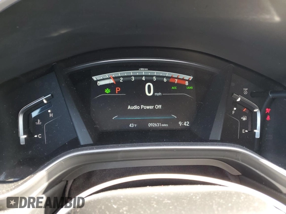 2018 Honda CR-V EX-L with VIN 2HKRW2H88JH642496, listed as a Copart auction lot 52373145 with 92,631 mi miles and Salvage Title. Bid and sale history available at carsss.com. Image 9.