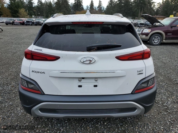 2022 Hyundai Kona Limited with VIN KM8K5CA3XNU851805, listed as a Copart auction lot 79286844 with 16,758 mi miles and Salvage Title. Bid and sale history available at carsss.com. Image 6.