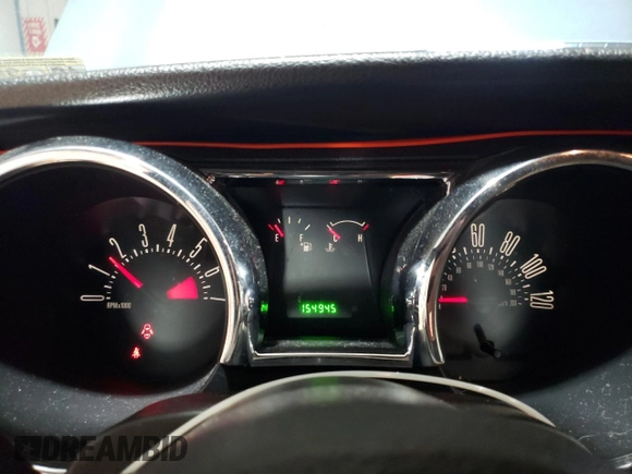 2005 Ford Mustang Deluxe with VIN 1ZVFT84N955258739, listed as a Copart auction lot 53480975 with 154,945 mi miles and Salvage Title. Bid and sale history available at carsss.com. Image 9.