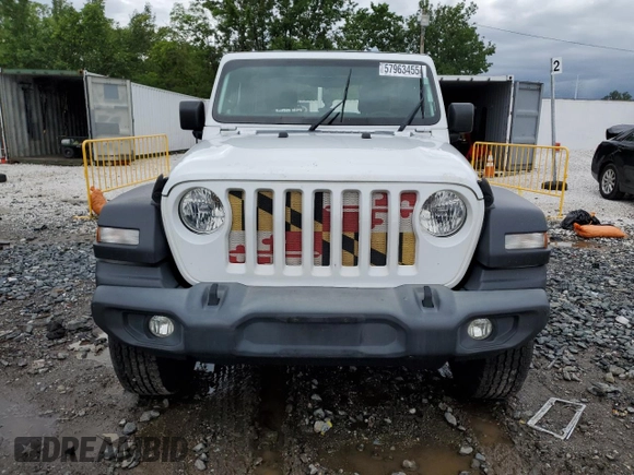 2019 Jeep Wrangler Sport S with VIN 1C4GJXAG0KW608696, listed as a Copart auction lot 57963455 with 51,955 mi miles and Salvage title. Bid and sale history available at DreamBid. Image 5.