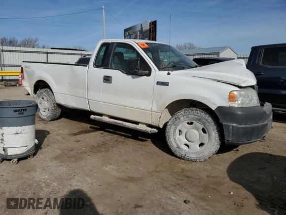 2008 Ford F-150 XL with VIN 1FTRF14V58KC36595, listed as a Copart auction lot 50001495 with 0 mi miles and Salvage Title. Bid and sale history available at carsss.com. Image 4.