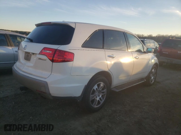 2007 Acura MDX Technology with VIN 2HNYD28407H552673, listed as a Copart auction lot 88985825 with 236,065 mi miles and Salvage Title. Bid and sale history available at DreamBid. Image 3.