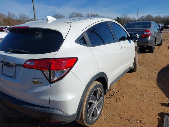 2022 Honda HR-V EX with VIN 3CZRU6H51NM721926, listed as a IAAI auction lot 41567676 with 57,615 mi miles. Bid and sale history available at carsss.com. Image 4.