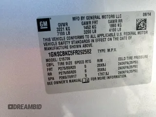 2015 Chevrolet Tahoe LT with VIN 1GNSCBKC5FR292582, listed as a Copart auction lot 42202885 with 152,388 mi miles and Salvage Title. Bid and sale history available at DreamBid. Image 13.