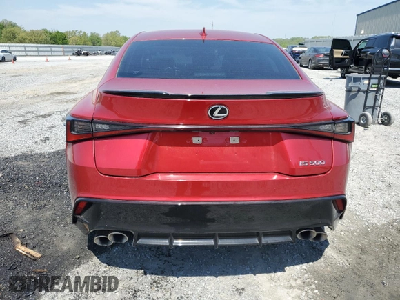 2022 Lexus IS 500 F Sport Performance with VIN JTHAP1D29N5001996, listed as a Copart auction lot 52980095 with 28,452 mi miles and Clean title. Bid and sale history available at DreamBid. Image 6.