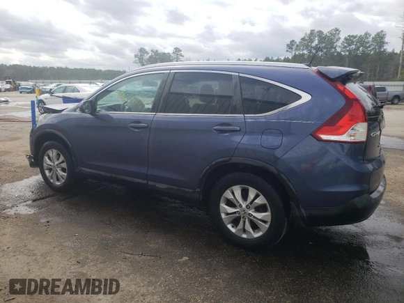 2013 Honda CR-V EX-L with VIN 2HKRM4H74DH646204, listed as a Copart auction lot 47602905 with 124,990 mi miles and Salvage Title. Bid and sale history available at carsss.com. Image 2.