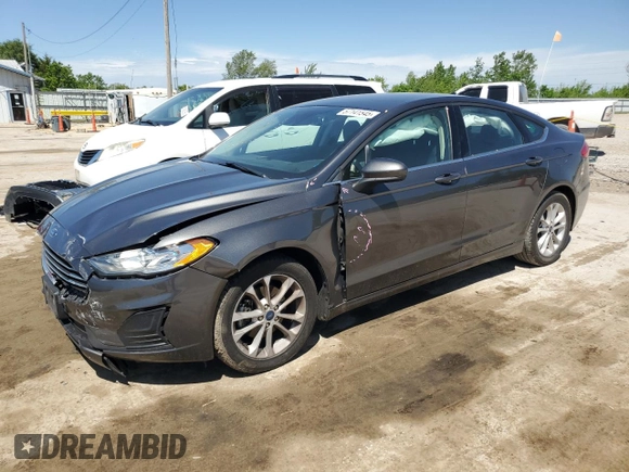 2020 Ford Fusion SE with VIN 3FA6P0HD6LR235283, listed as a Copart auction lot 57141545 with Not provided miles and Salvage title. Bid and sale history available at DreamBid. Image 1.