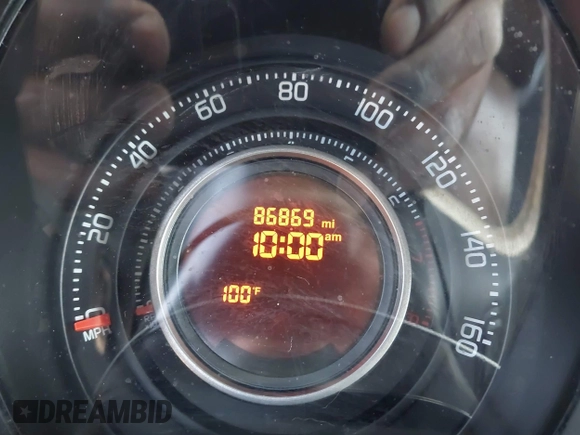 2014 FIAT 500 Abarth with VIN 3C3CFFJH8ET188400, listed as a IAAI auction lot 42014197 with 86,869 mi miles. Bid and sale history available at carsss.com. Image 7.