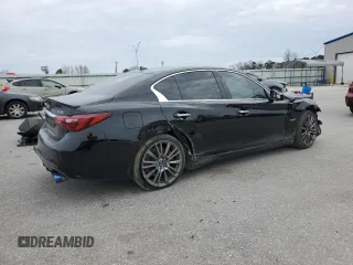 2018 Infiniti Q50 RED SPORT 400 with VIN JN1FV7AR5JM481734, listed as a Copart auction lot 48287625 with 0 mi miles and Salvage Title. Bid and sale history available at carsss.com. Image 3.
