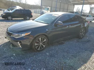 2016 Kia Optima SX Turbo with VIN 5XXGW4L24GG092367, listed as a Copart auction lot 45284145 with 162,796 mi miles and Salvage Title. Bid and sale history available at carsss.com. Image 1.