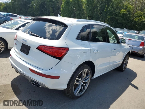 2015 Audi SQ5 Premium Plus with VIN WA1CGAFP6FA048943, listed as a Copart auction lot 65964604 with 103,596 mi miles and Salvage Title. Bid and sale history available at carsss.com. Image 3.