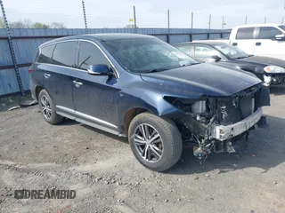 2018 Infiniti QX60 with VIN 5N1DL0MM7JC526658, listed as a IAAI auction lot 41892761 with 145,889 mi miles and . Bid and sale history available at DreamBid. Image 1.