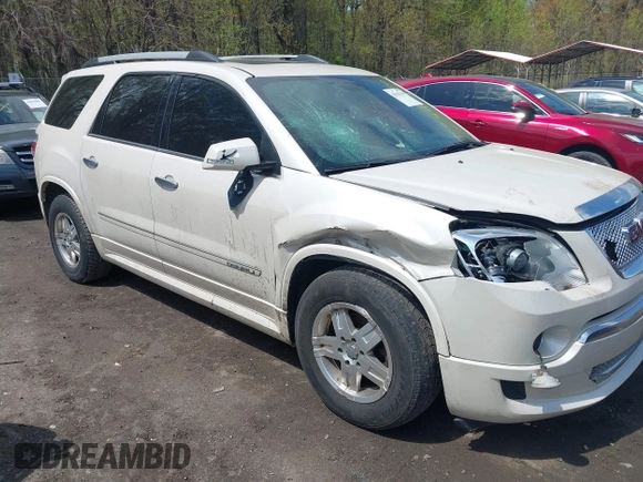 2011 GMC Acadia Denali with VIN 1GKKVTED5BJ329592, listed as a IAAI auction lot 42022700 with 210,336 mi miles. Bid and sale history available at carsss.com. Image 1.
