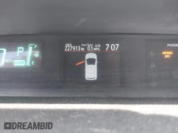 2012 Toyota Prius One z VIN JTDKDTB36C1009273, wystawiony jako IAAI lot #42454213 z przebiegiem 227 913 mil mil oraz . Historia ofert i sprzedaży dostępna na DreamBid. Obrazek 7.