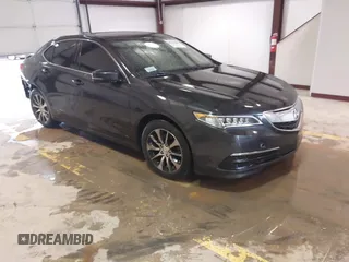 2015 Acura TLX Tech with VIN 19UUB1F5XFA003321, listed as a IAAI auction lot 41703980 with 102,227 mi miles. Bid and sale history available at carsss.com. Image 1.