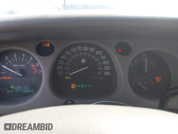 2001 Buick LeSabre Limited z VIN 1G4HR54K71U154972, wystawiony jako IAAI lot #42284313 z przebiegiem 106 793 mil mil oraz . Historia ofert i sprzedaży dostępna na DreamBid. Obrazek 7.