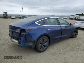 2020 Tesla Model 3 Long Range with VIN 5YJ3E1EB3LF635752, listed as a Copart auction lot 54173955 with Not Provided miles and Salvage Title. Bid and sale history available at carsss.com. Image 3.