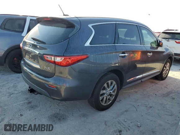 2013 Infiniti JX35 with VIN 5N1AL0MM3DC321135, listed as a Copart auction lot 75386164 with 0 mi miles and Non Repairable. Bid and sale history available at carsss.com. Image 3.