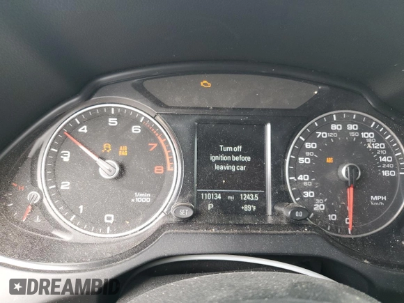 2016 Audi Q5 Premium Plus with VIN WA1L2AFPXGA026282, listed as a Copart auction lot 48286615 with 110,134 mi miles and Salvage Title. Bid and sale history available at carsss.com. Image 9.