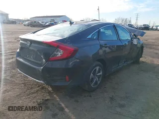2020 Honda Civic Sedan LX with VIN 2HGFC2F66LH566187, listed as a IAAI auction lot 41523994 with 42,161 mi miles. Bid and sale history available at carsss.com. Image 4.