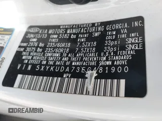 2014 Kia Sorento EX with VIN 5XYKUDA73EG481900, listed as a IAAI auction lot 41709755 with 170,551 mi miles. Bid and sale history available at carsss.com. Image 9.