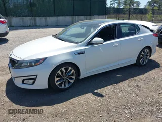 2014 Kia Optima SXL Turbo with VIN 5XXGR4A62EG283618, listed as a IAAI auction lot 42143349 with 82,070 mi miles and . Bid and sale history available at DreamBid. Image 2.