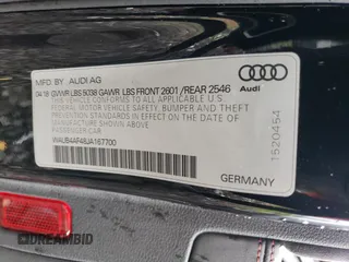 2018 Audi S4 Premium Plus with VIN WAUB4AF48JA167700, listed as a Copart auction lot 51366634 with 77,191 mi miles and Salvage Title. Bid and sale history available at carsss.com. Image 13.