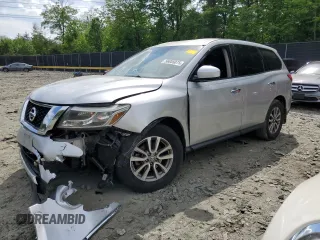 2014 Nissan Pathfinder S z VIN 5N1AR2MMXEC727957, wystawiony jako Copart lot #56055075 z przebiegiem 128 895 mil mil oraz Szkoda całkowita • Salvage title. Historia ofert i sprzedaży dostępna na DreamBid. Obrazek 1.