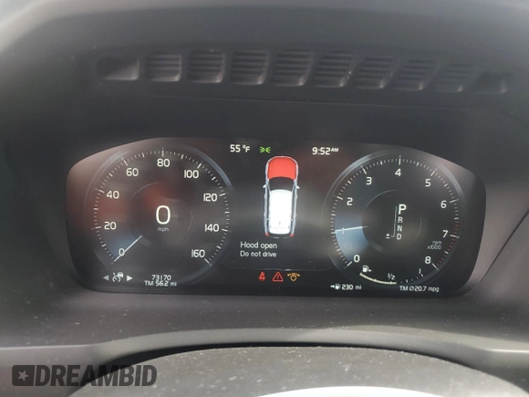 2020 Volvo XC90 Momentum with VIN YV4102PK4L1575186, listed as a Copart auction lot 46177035 with 73,170 mi miles and Salvage Title. Bid and sale history available at carsss.com. Image 9.