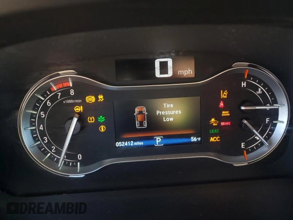 2020 Honda Ridgeline Sport with VIN 5FPYK3F12LB022710, listed as a Copart auction lot 50885175 with 52,412 mi miles and Salvage title. Bid and sale history available at DreamBid. Image 9.