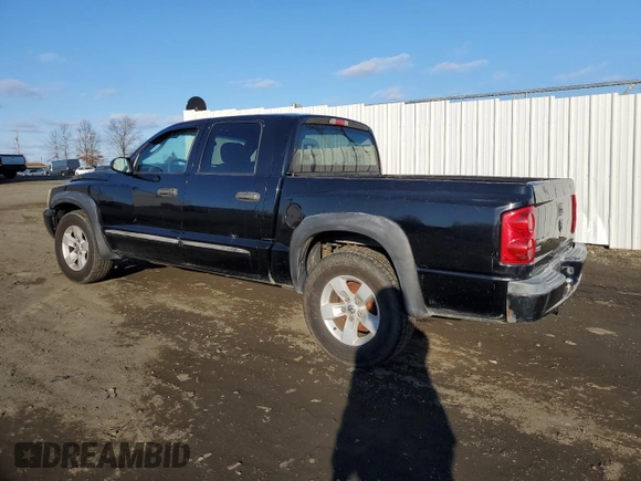 2005 Dodge Dakota SLT with VIN 1D7HE48KX5S183054, listed as a Copart auction lot 88529005 with 245,729 mi miles and Salvage Title. Bid and sale history available at DreamBid. Image 2.