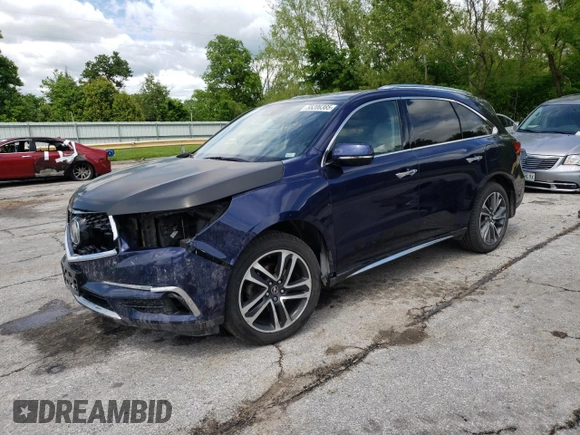 2017 Acura MDX Advance z VIN 5FRYD4H90HB011044, wystawiony jako Copart lot #55206385 z przebiegiem 201 377 mil mil oraz Szkoda całkowita • Salvage title. Historia ofert i sprzedaży dostępna na DreamBid. Obrazek 1.