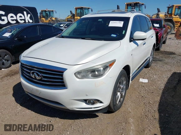 2014 Infiniti QX60 with VIN 5N1AL0MN7EC511028, listed as a IAAI auction lot 42095700 with 154,772 mi miles. Bid and sale history available at carsss.com. Image 2.