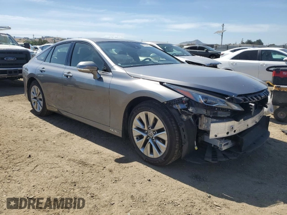 2021 Toyota Mirai XLE with VIN JTDAAAAA8MA002691, listed as a Copart auction lot 57181465 with 29,313 mi miles and Salvage title. Bid and sale history available at DreamBid. Image 4.