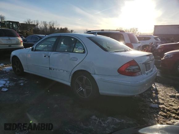 2007 Mercedes-Benz E-Class 3.5L with VIN WDBUF87X27X217079, listed as a Copart auction lot 44589955 with 212,452 mi miles and Salvage Title. Bid and sale history available at carsss.com. Image 2.