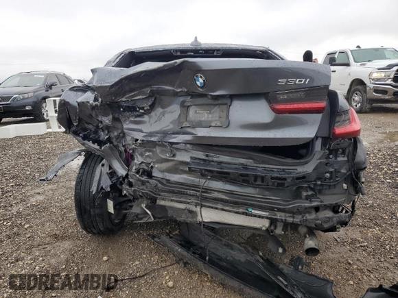 2019 BMW 3 Series 330i with VIN 3MW5R1J53K8B00546, listed as a Copart auction lot 82967224 with 0 mi miles and Salvage Title. Bid and sale history available at carsss.com. Image 6.