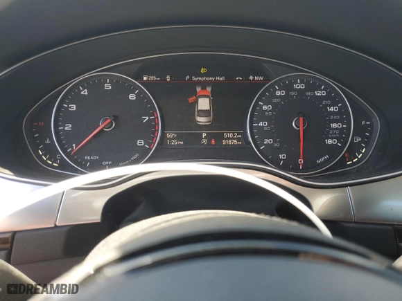 2016 Audi A6 2.0T Premium Plus with VIN WAUGFAFC7GN078063, listed as a Copart auction lot 53437395 with 91,875 mi miles and Salvage Title. Bid and sale history available at carsss.com. Image 9.