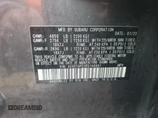 2023 Subaru Outback Touring with VIN 4S4BTAPC1P3168997, listed as a Copart auction lot 53549425 with 43,177 mi miles and Salvage title. Bid and sale history available at DreamBid. Image 13.