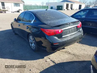 2014 Infiniti Q50 Hybrid Sport with VIN JN1AV7AP9EM691834, listed as a IAAI auction lot 41703454 with Not Provided miles and . Bid and sale history available at DreamBid. Image 3.