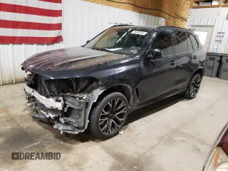 2021 BMW X5 M with VIN 5YMJU0C07M9E05109, listed as a Copart auction lot 86393584 with 47,274 mi miles and Salvage Title. Bid and sale history available at carsss.com. Image 1.