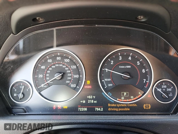2017 BMW 4 Series 430i with VIN WBA4F7C56HG438568, listed as a Copart auction lot 49180735 with 72,206 mi miles and Salvage title. Bid and sale history available at DreamBid. Image 9.
