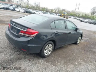 2015 Honda Civic Sedan LX with VIN 19XFB2F53FE236189, listed as a IAAI auction lot 41957675 with 266,866 mi miles. Bid and sale history available at carsss.com. Image 4.